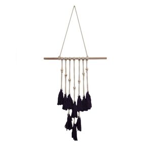 Macrame Room Home Decor  Purple Cream Boho Hanging Wall Decoration